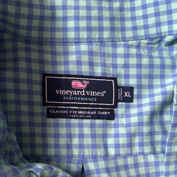 Vineyard Vines Blue and Green Casual Button Down Shirt - Picture 4 of 4